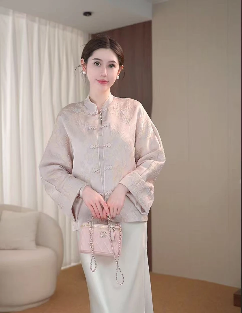 国风宽松版女士外套 春秋新中式百搭中国风上衣女