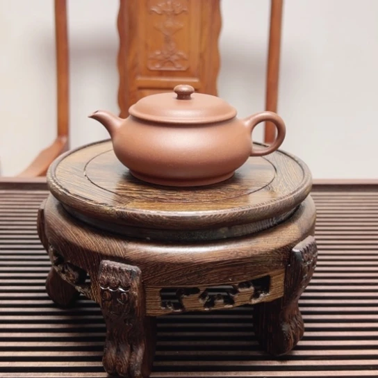 紫砂茶壶黄龙山原矿红皮龙半手工瑕（150一170 cc)