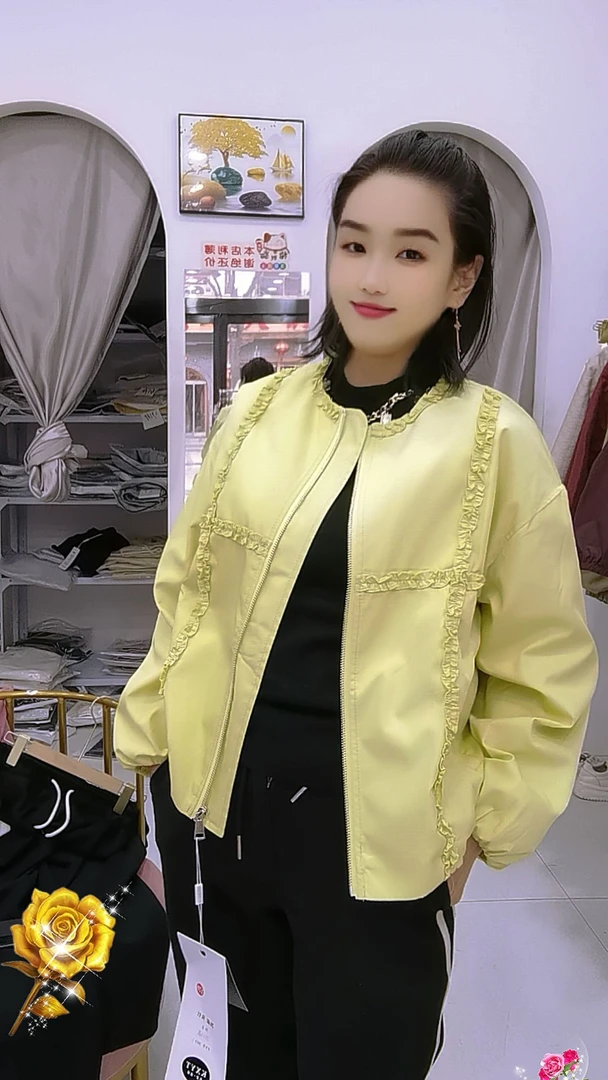 薄款短款春季宽松型短外套休闲韩版宽松立领春秋女装显瘦