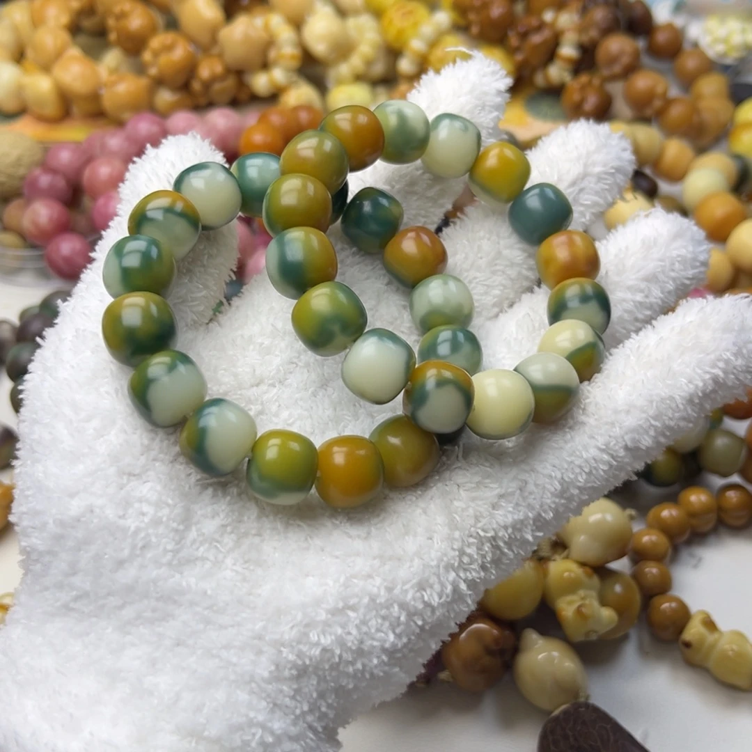 菩提根/象牙果手串桶珠14mm干磨