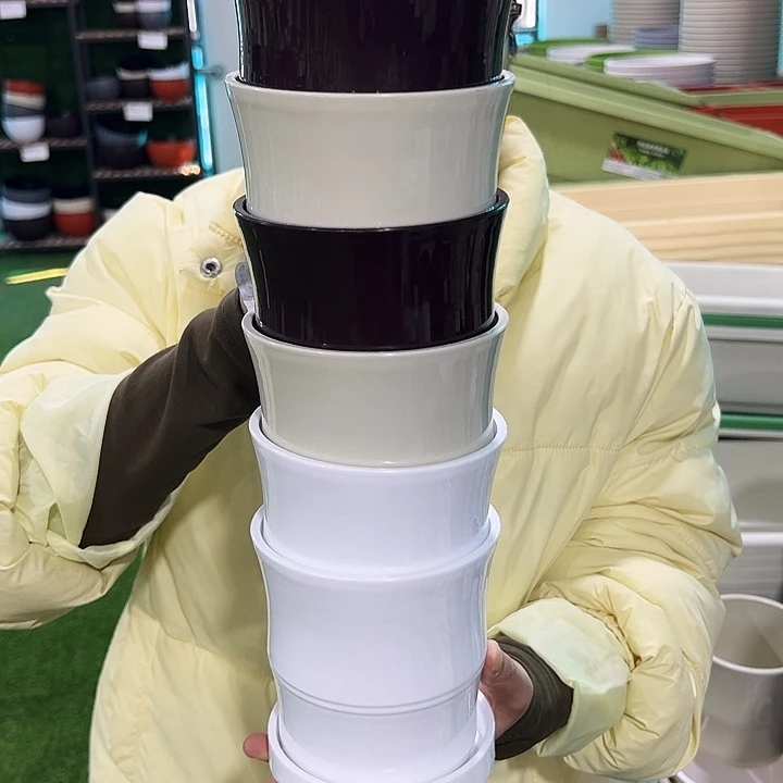 特价竹节口12高12带托白色6只