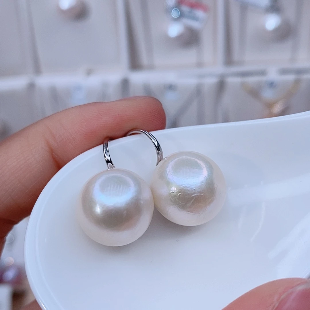 项链银S925镶嵌淡水珍珠