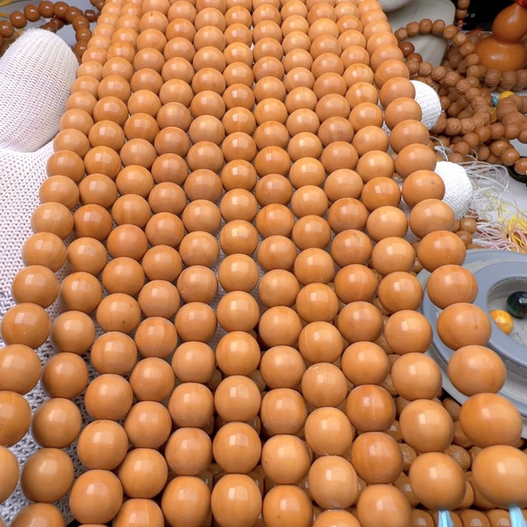 猴头核桃吊坠正圆光珠原皮原色猴头核桃手串