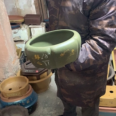 紫砂花盆手工制作