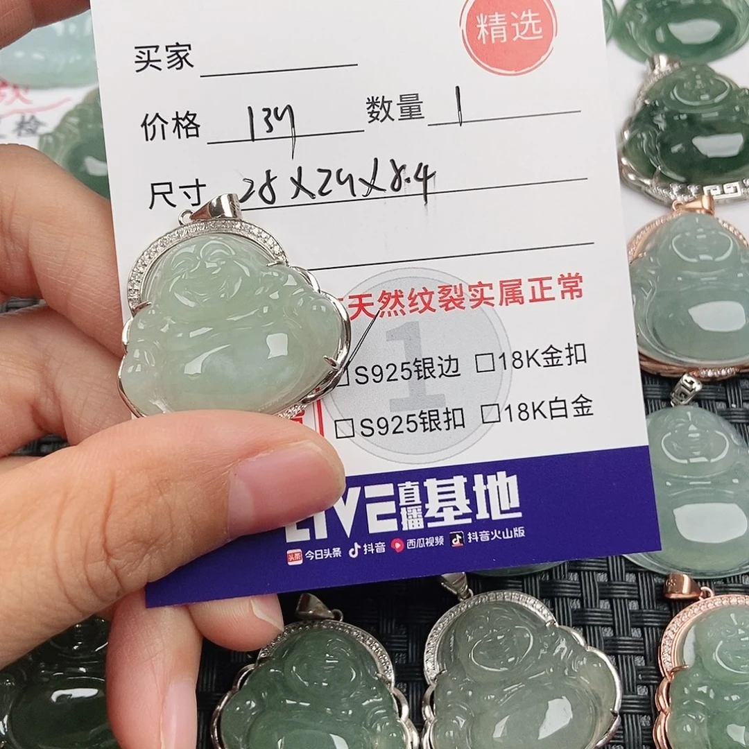 翡翠银S925镶嵌颈饰