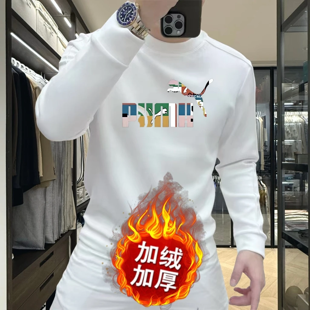 秋冬男士简约卫衣套头加绒秋冬冬季上衣长袖圆领男士