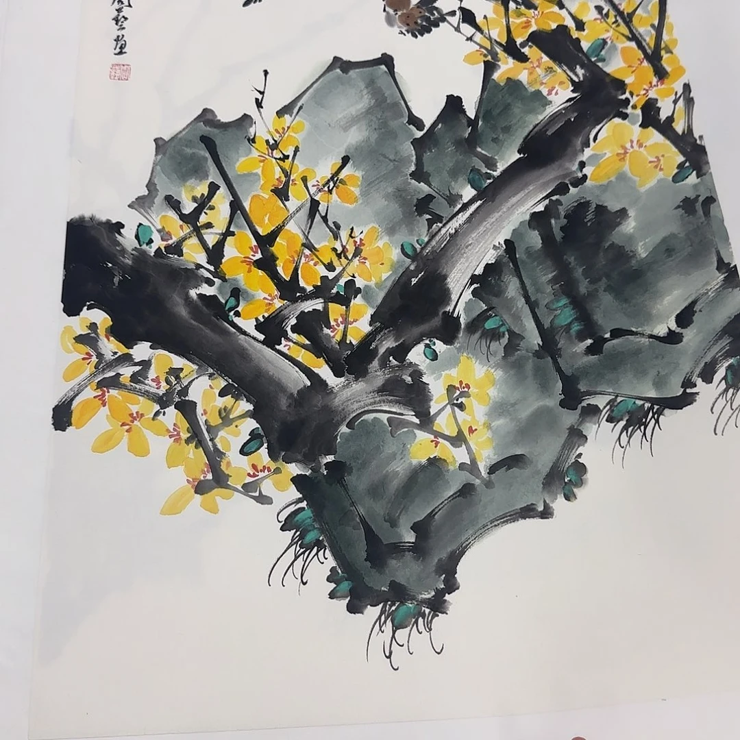 国画纯手绘山水花鸟