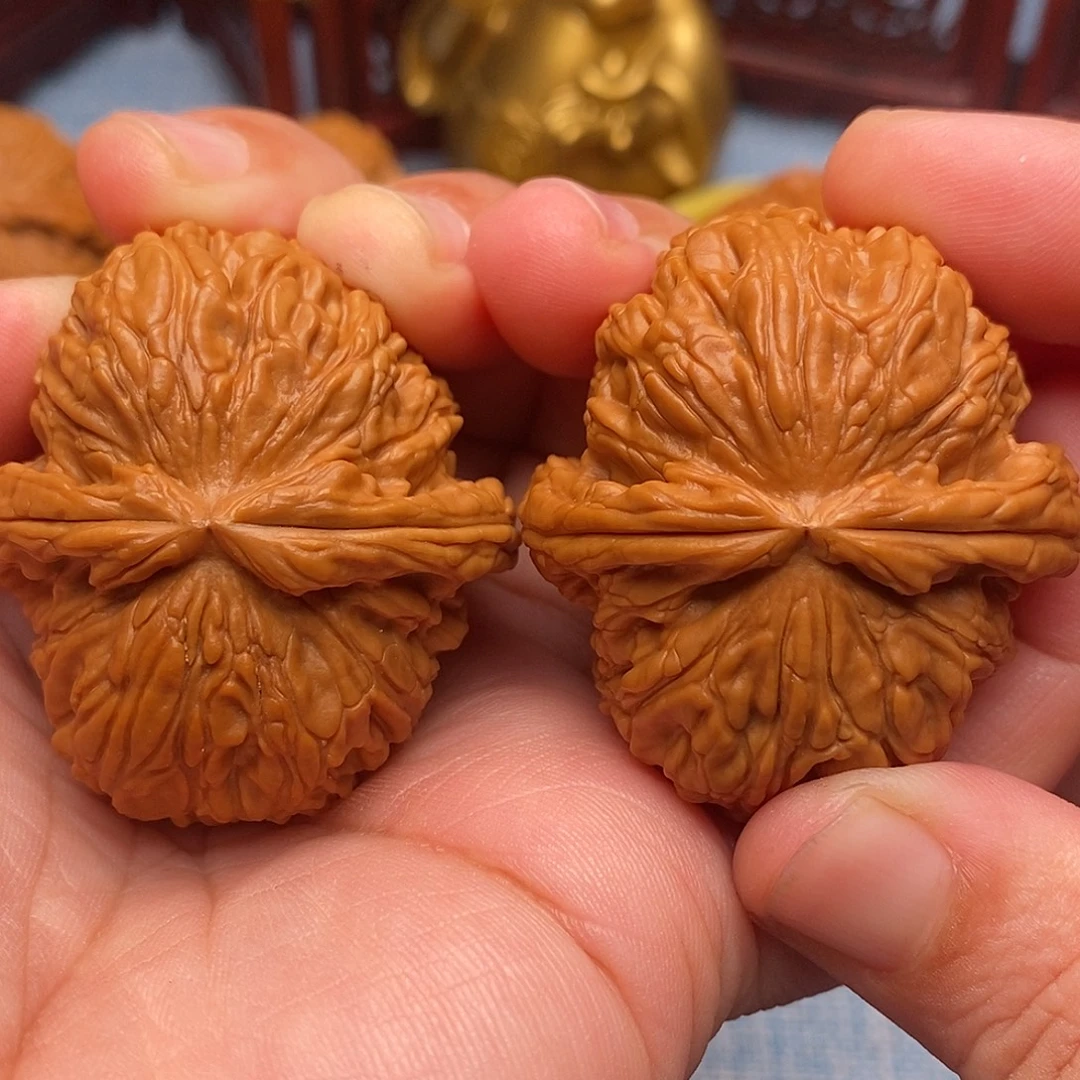 文玩核桃把件40.5全品绝配大肚白狮子