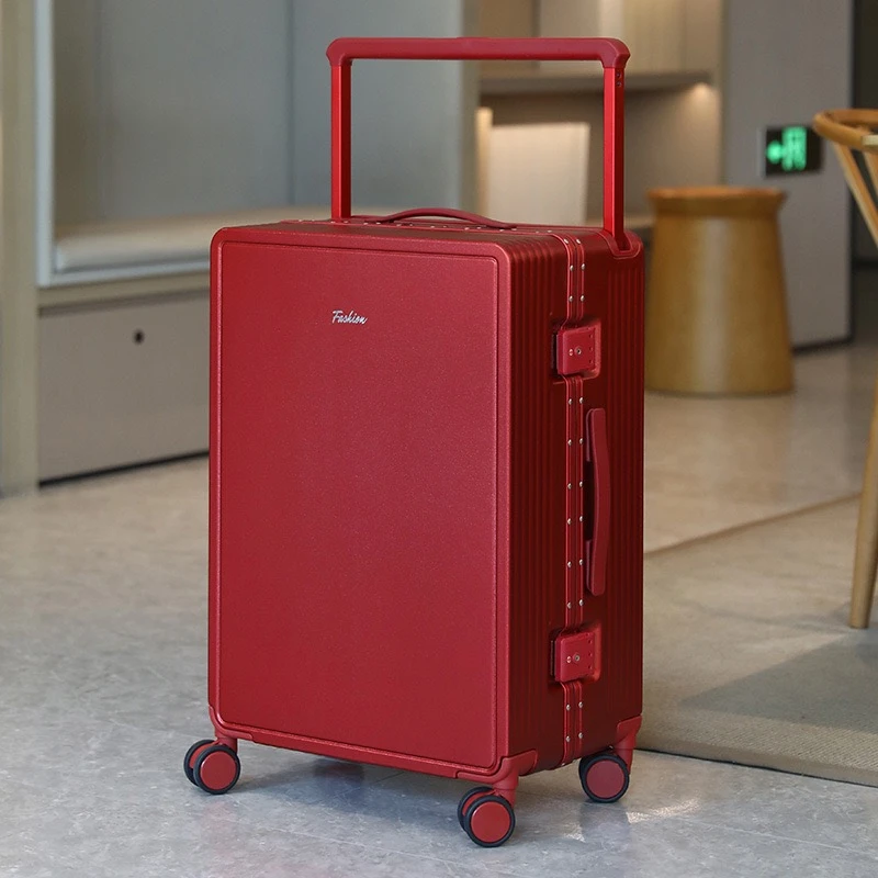 结婚红色行李箱轻奢2025新款宽拉杆陪嫁箱行李箱女款新款