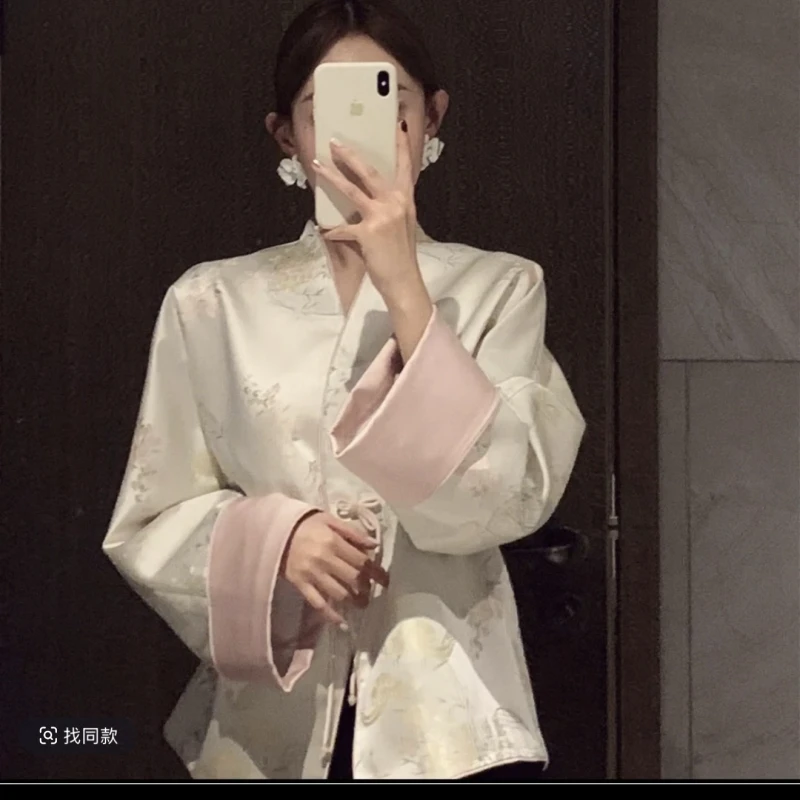 【流光】新中式国风复古流光开衫小众别致提花外套女装