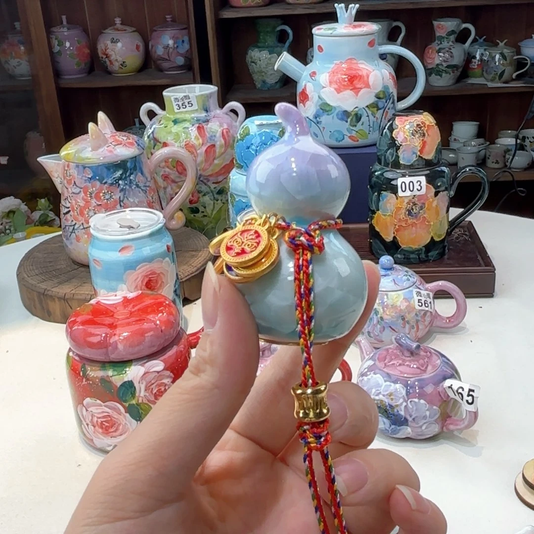景德镇手绘高温釉下彩陶瓷茶具