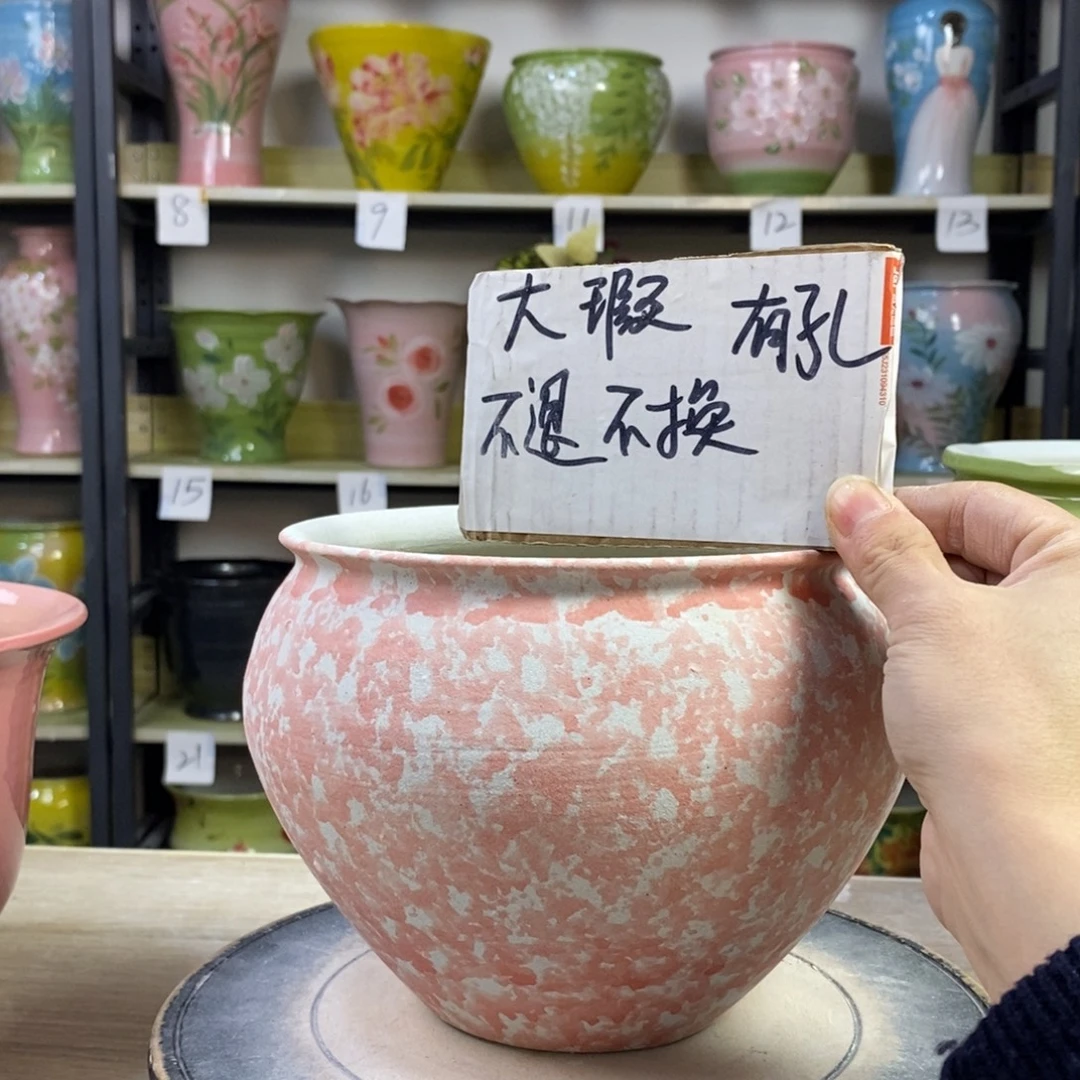 景德镇手工手绘陶瓷花盆