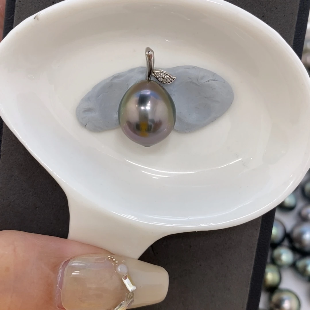 海水珍珠裸珠大溪地单珠13+