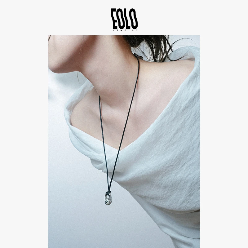EOLO 铜合金石英石项链 「嵬」斑点石项链 女小众独特设计