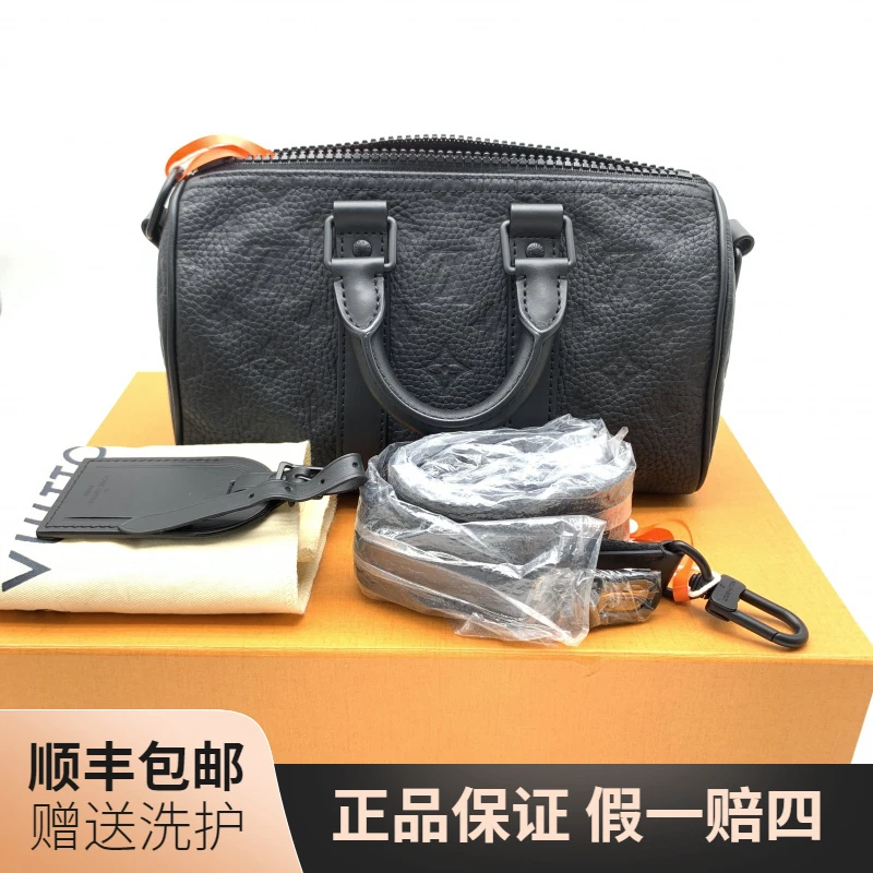 99新 LouisVuitton/路易威登 LV 黑老花压印 KP25斜挎包/10019603