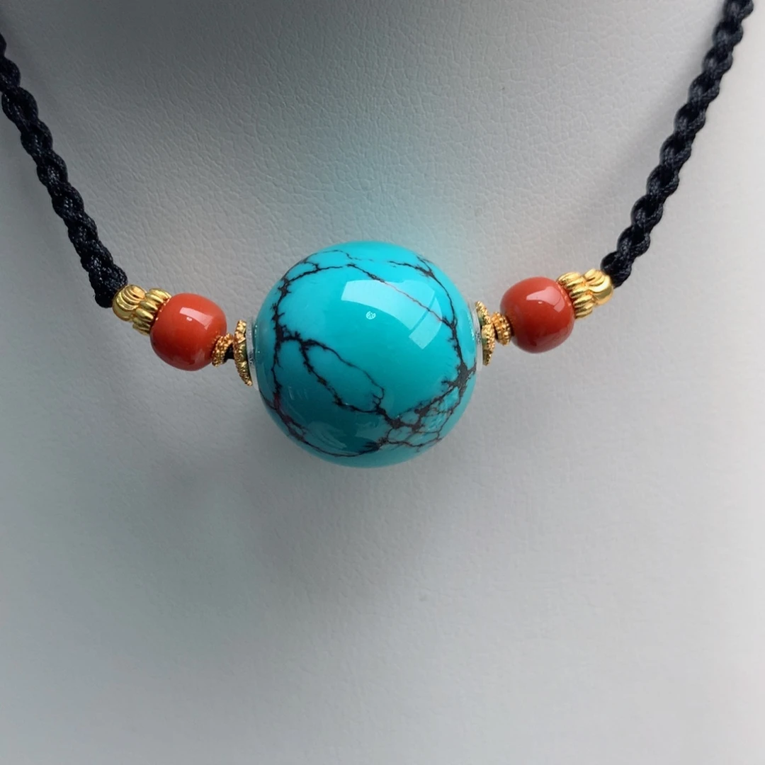 绿松石未镶嵌珠宝奇石18.5mm