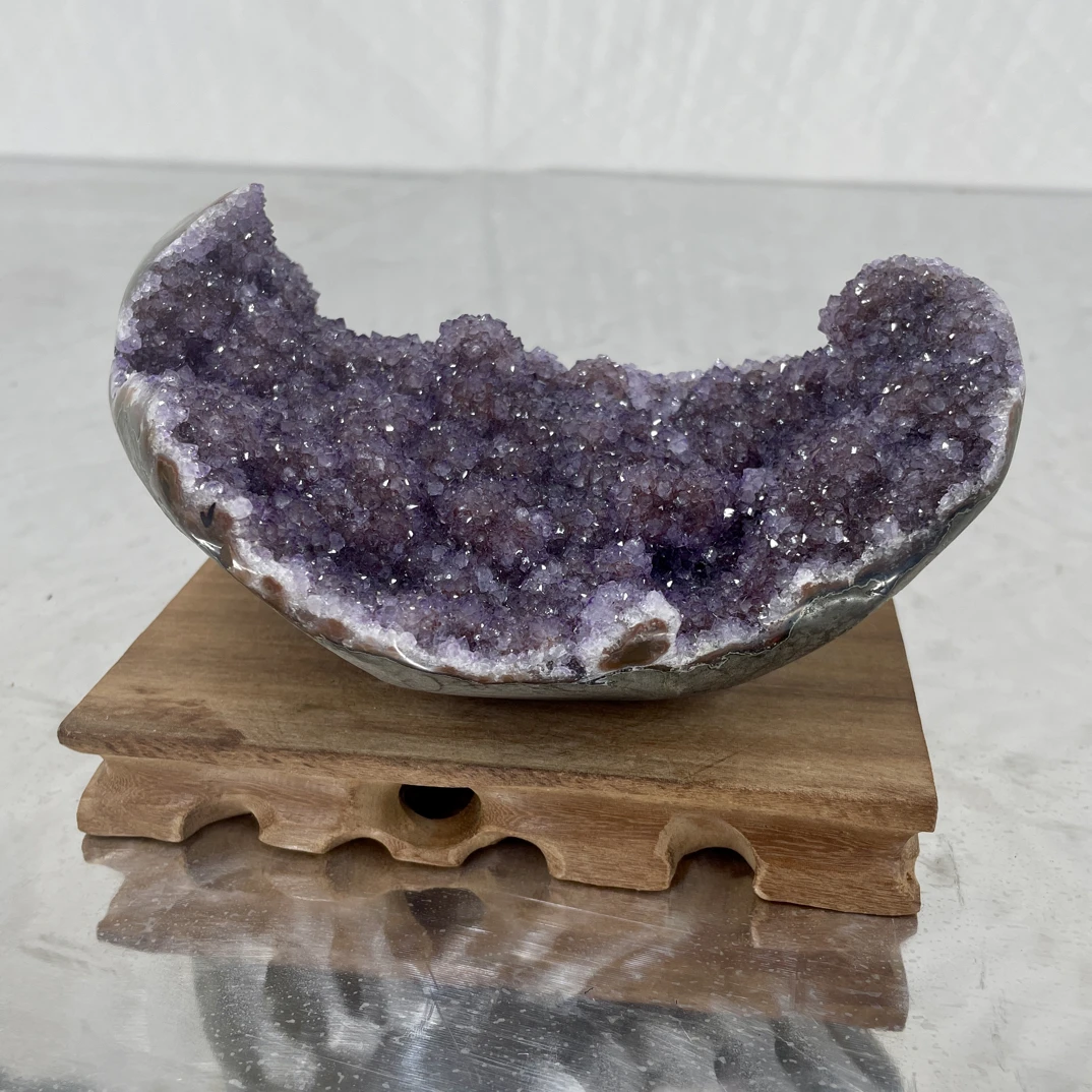 天然的紫水晶小摆件