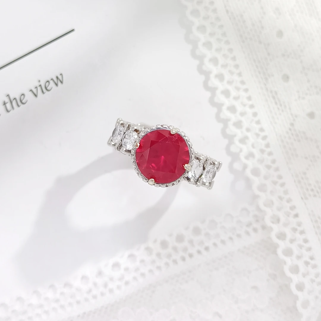 铜合金合成锆石戒指 FXLM-54451 戒指欧美精致小众时尚气质简约