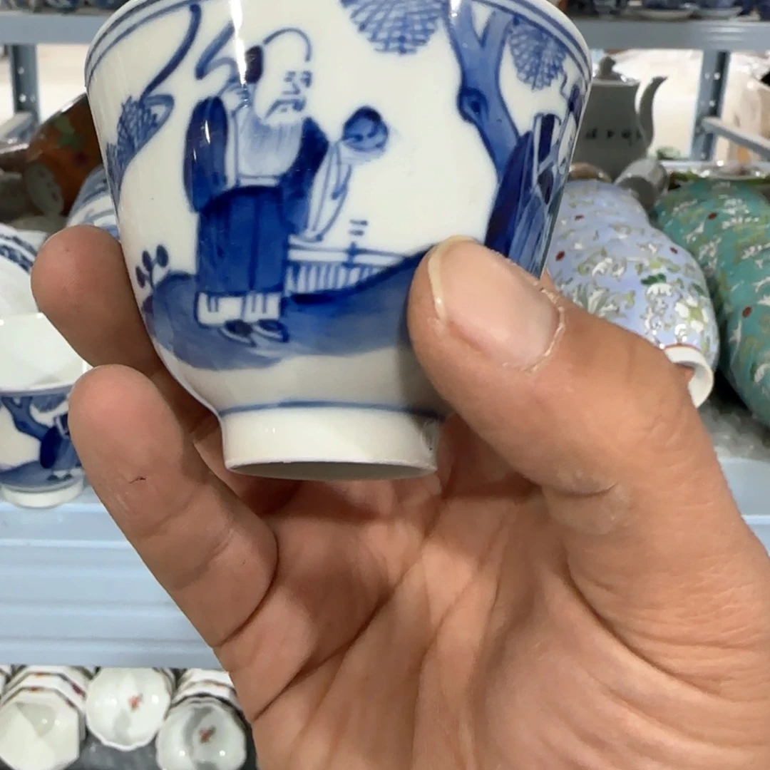 瓷片摆件手绘瓷器年底处理