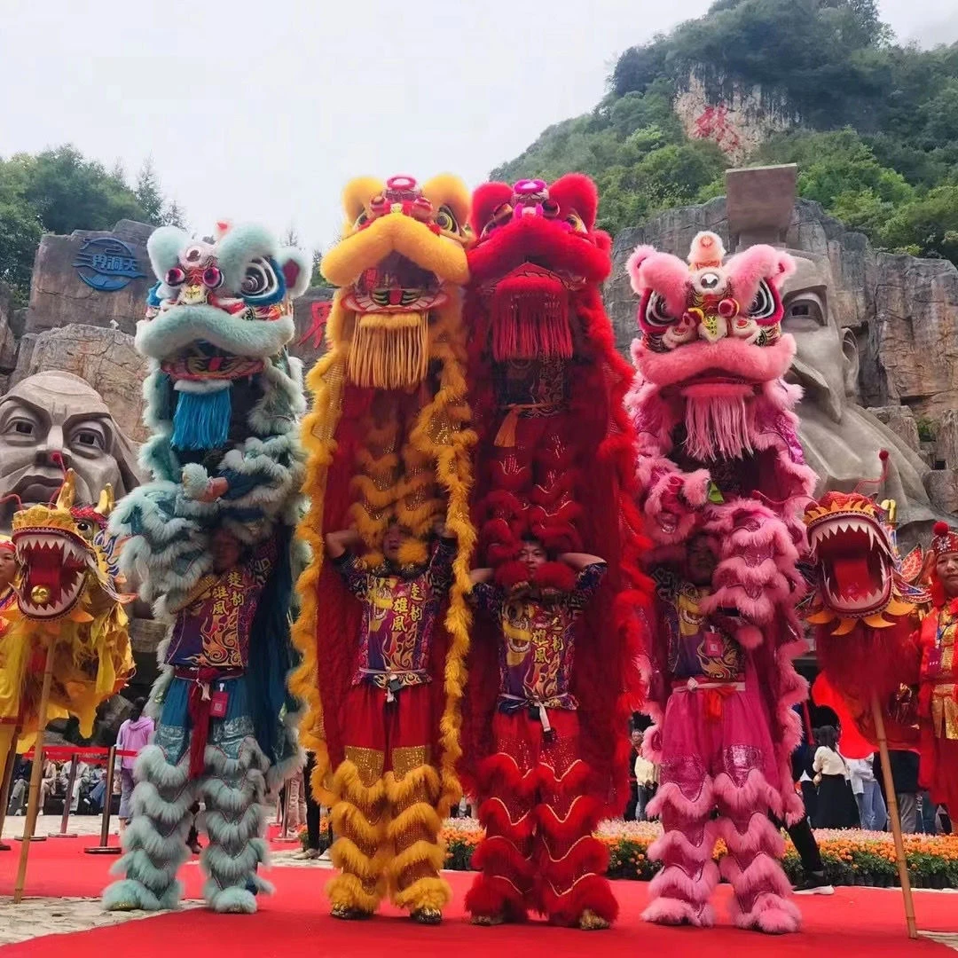 传统舞狮醒狮南狮竹编成人舞狮儿童舞狮裤子鞋子狮子头舞狮大人