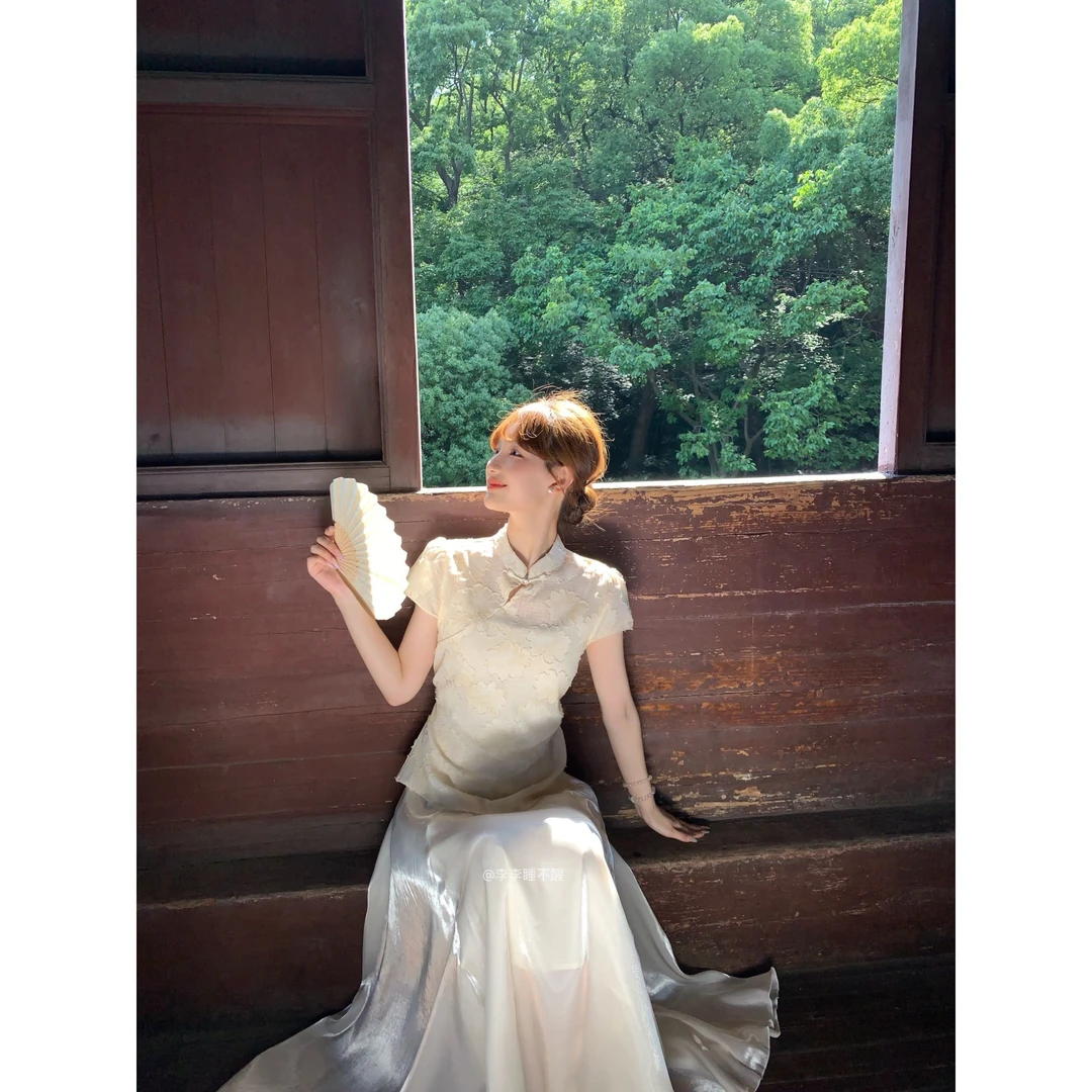 李李【清平调】新中式国风女装新款气质上衣半身裙套装DRC171-T