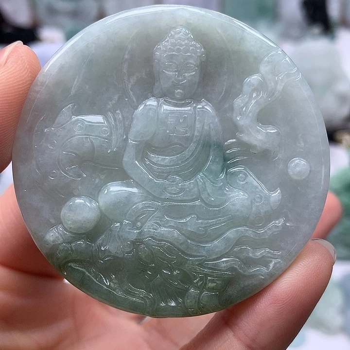 翡翠未镶嵌颈饰玉龙大日如来福利