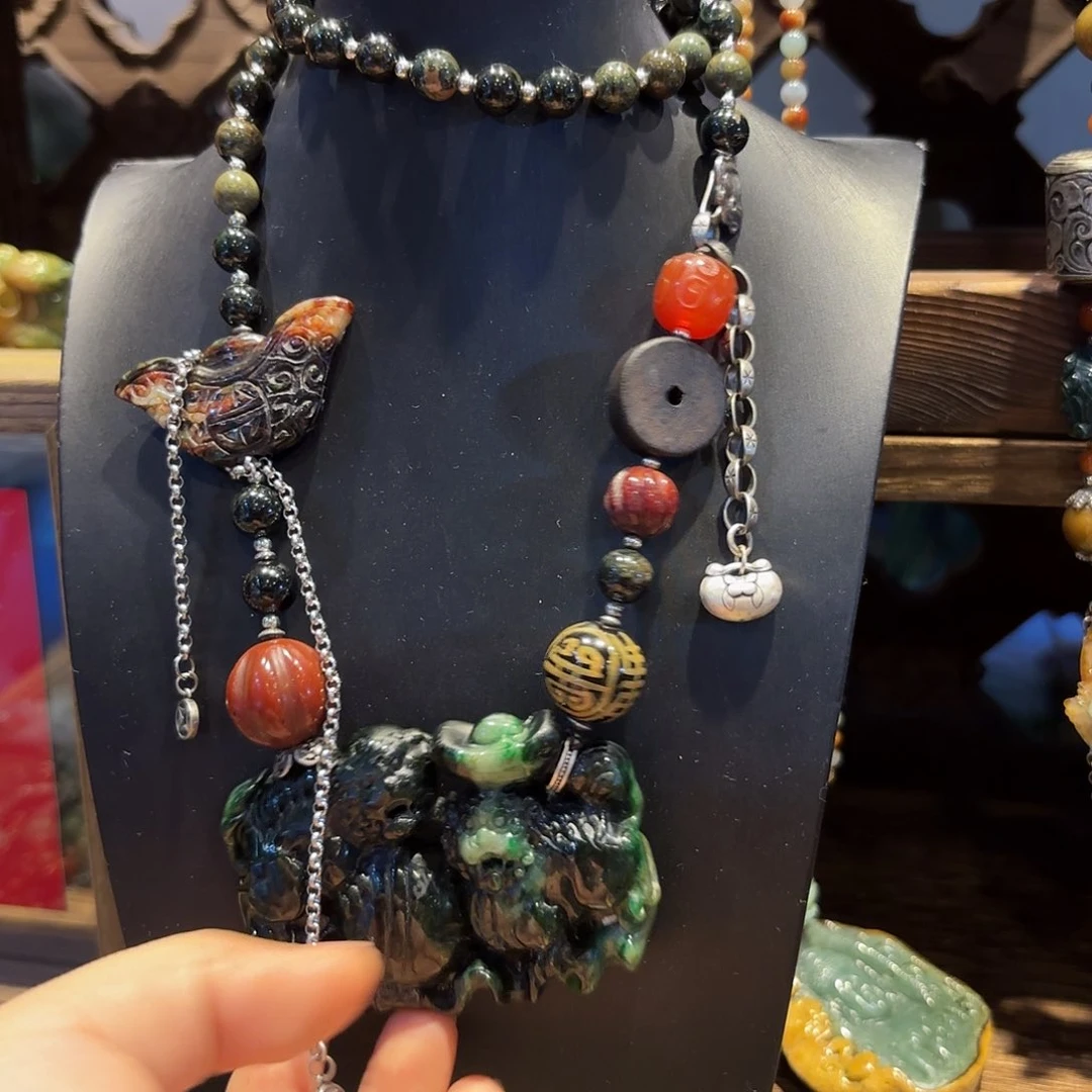 翡翠颈饰未镶嵌原创