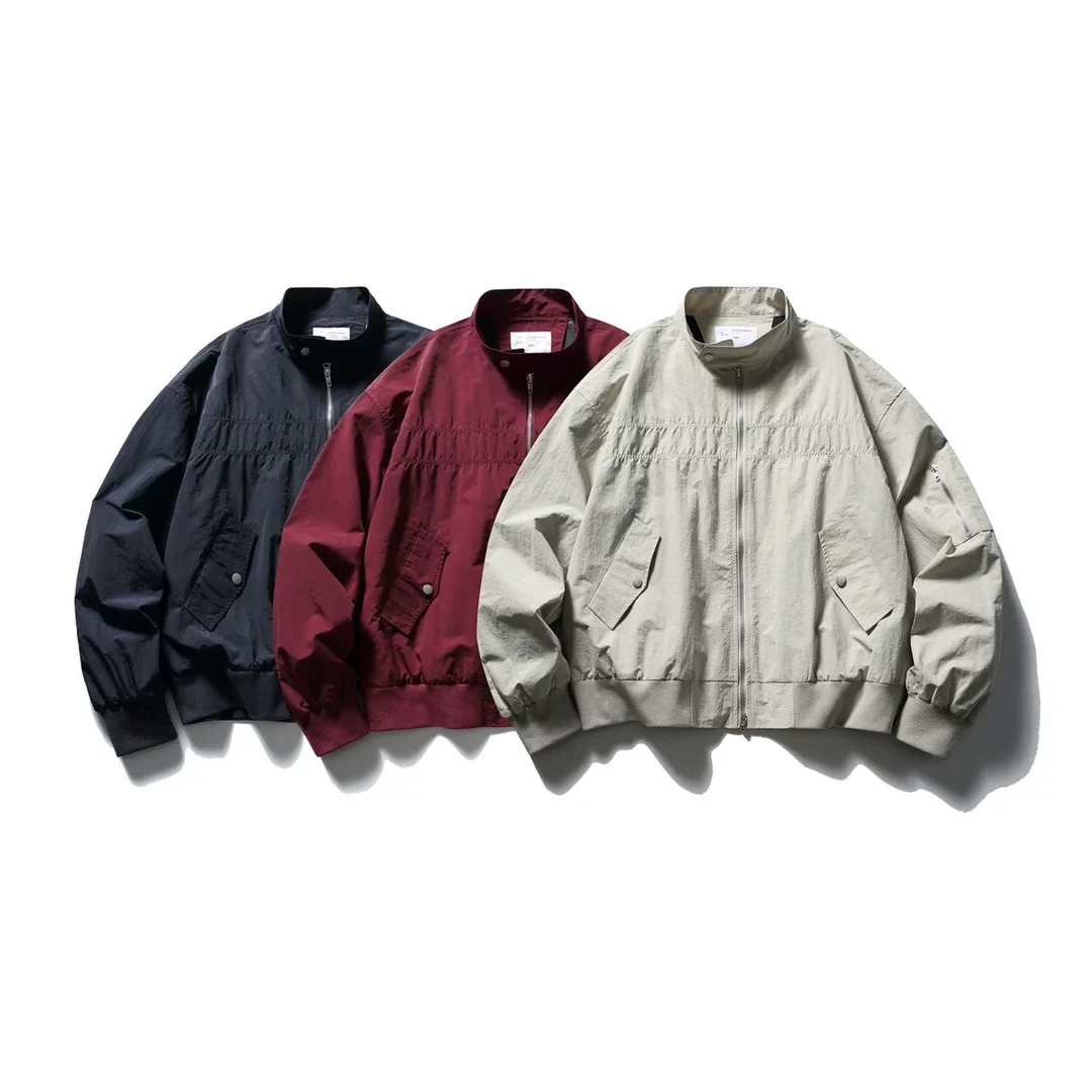 【逗逗】美式街头多色百搭户外立领夹克宽松工装外套691