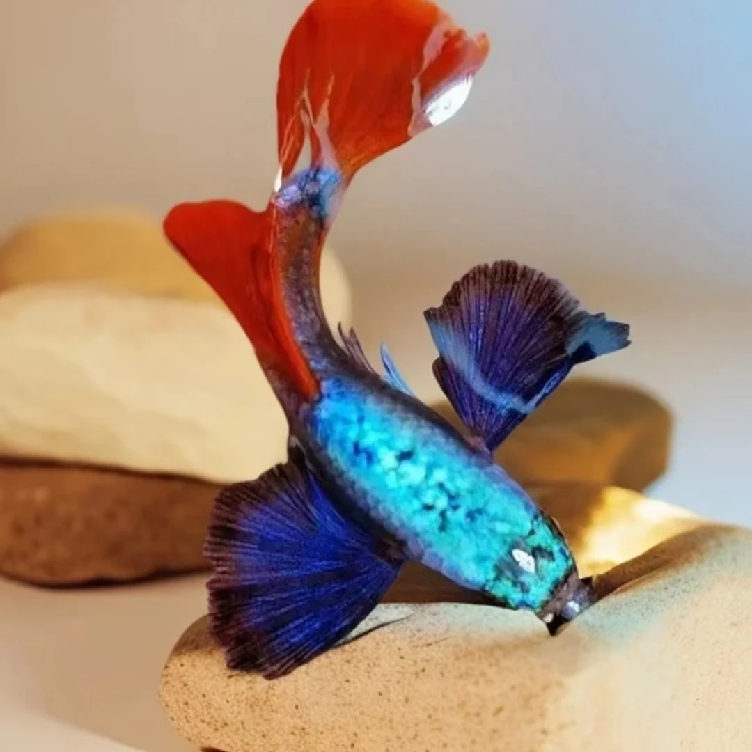 【白金象耳精品孔雀鱼】