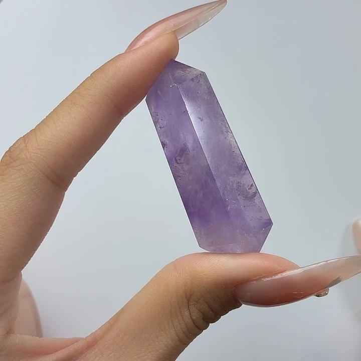未镶嵌紫晶珠宝半成品紫水晶柱