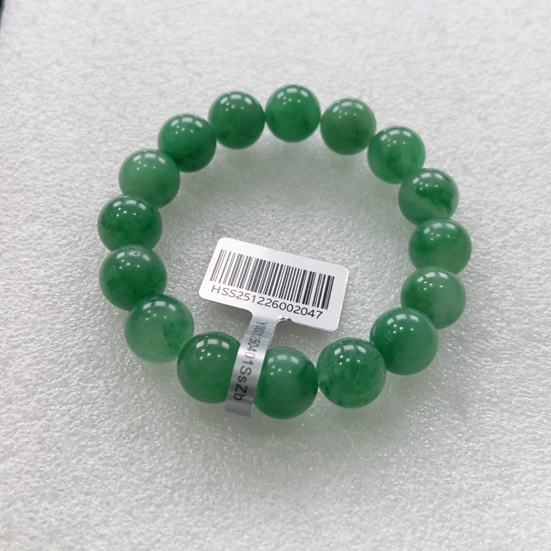 未***信石英质玉（非洲翠）未镶嵌手链唐唐14.0