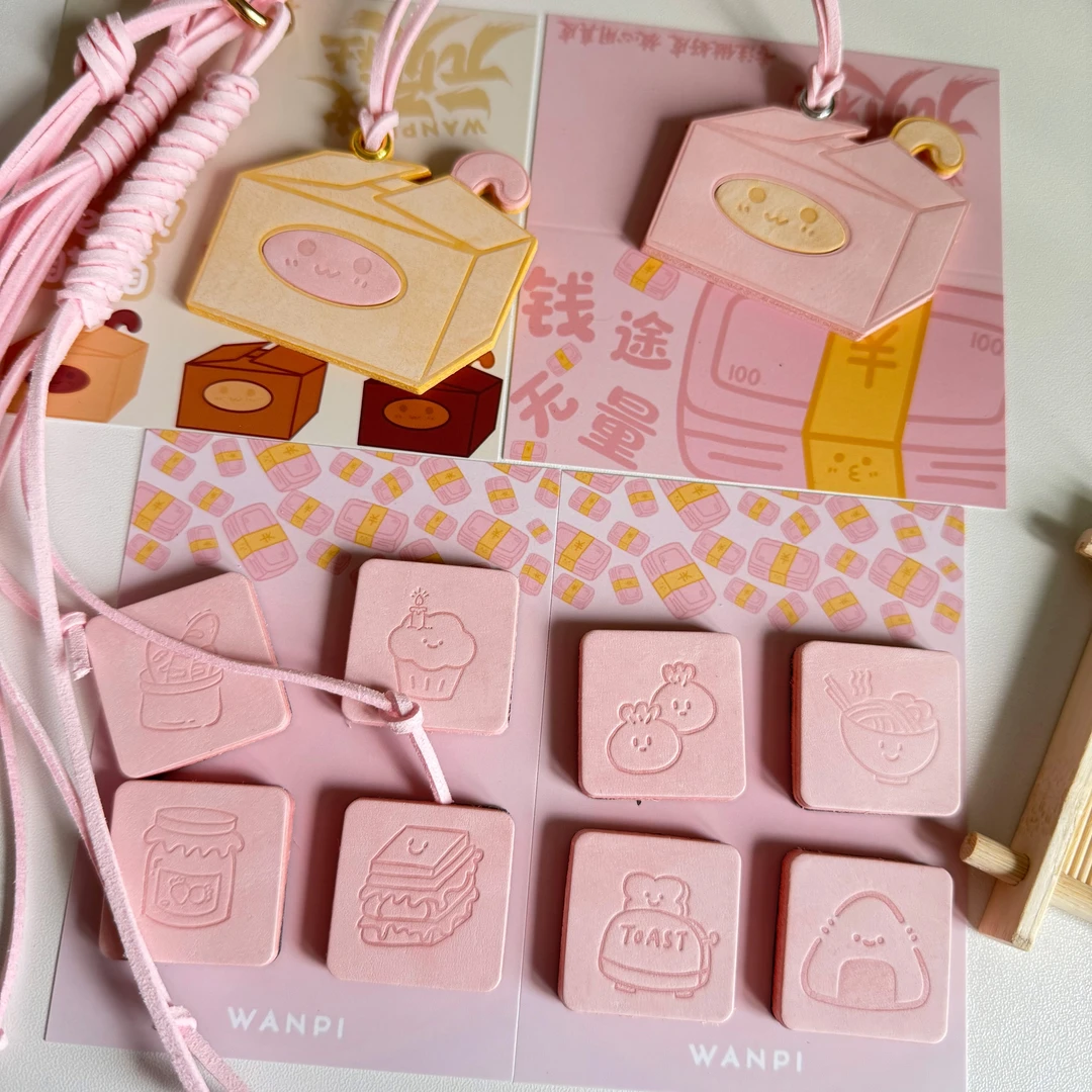 黄油饼干冰箱贴磁吸ins可爱高级面包冰箱贴文创创意小众真皮手工