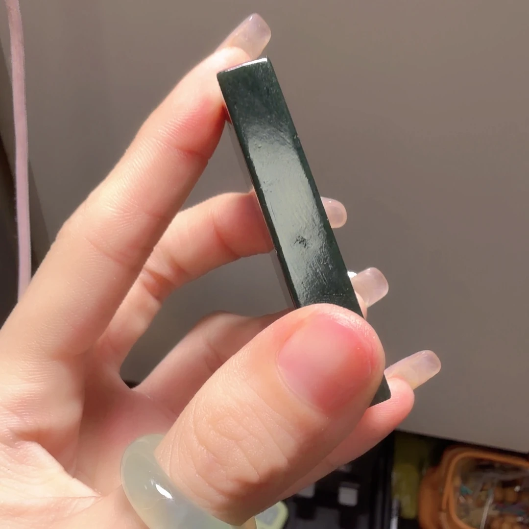 和田玉未镶嵌吊坠(赠链)平安无事牌微瑕不退换有小坑