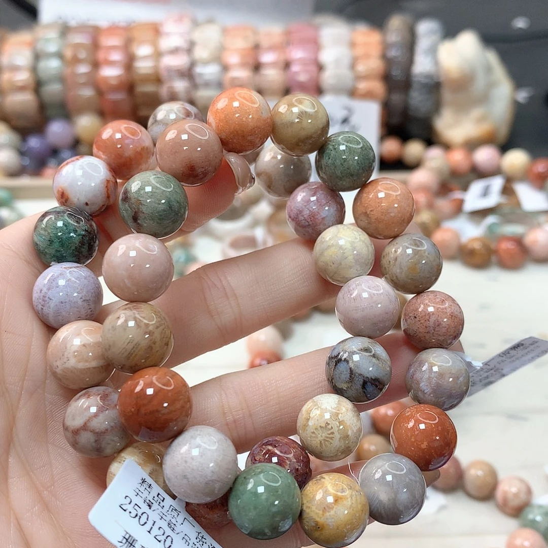 硅化珊瑚（珊瑚玉）手链未镶嵌皇**贝078