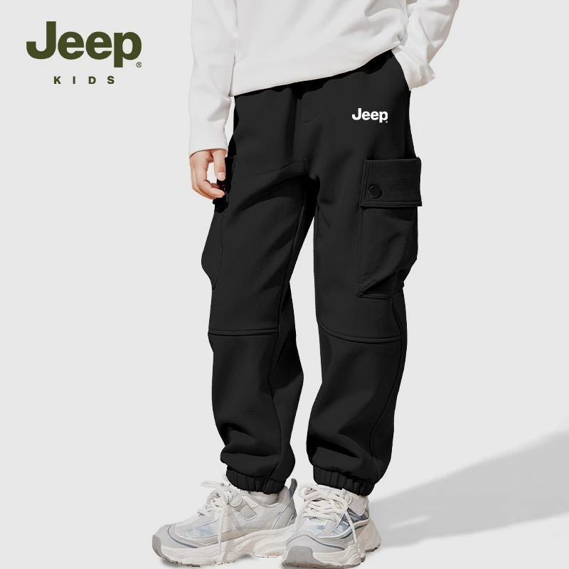 JEEP童装男童裤子春季儿童2025新款户外运动裤大童潮流秋季工装裤