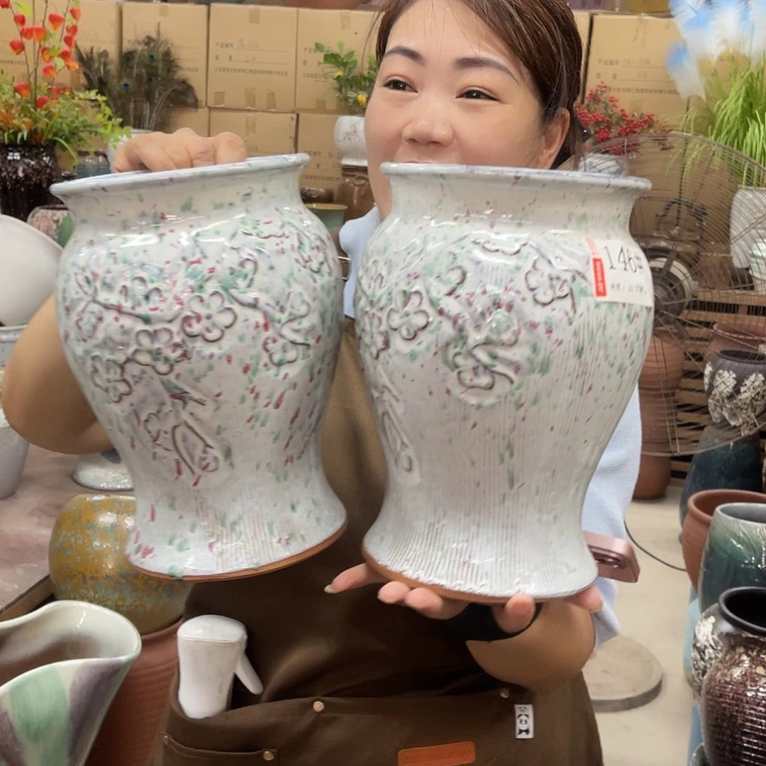 紫砂花盆高度26口径16厘米