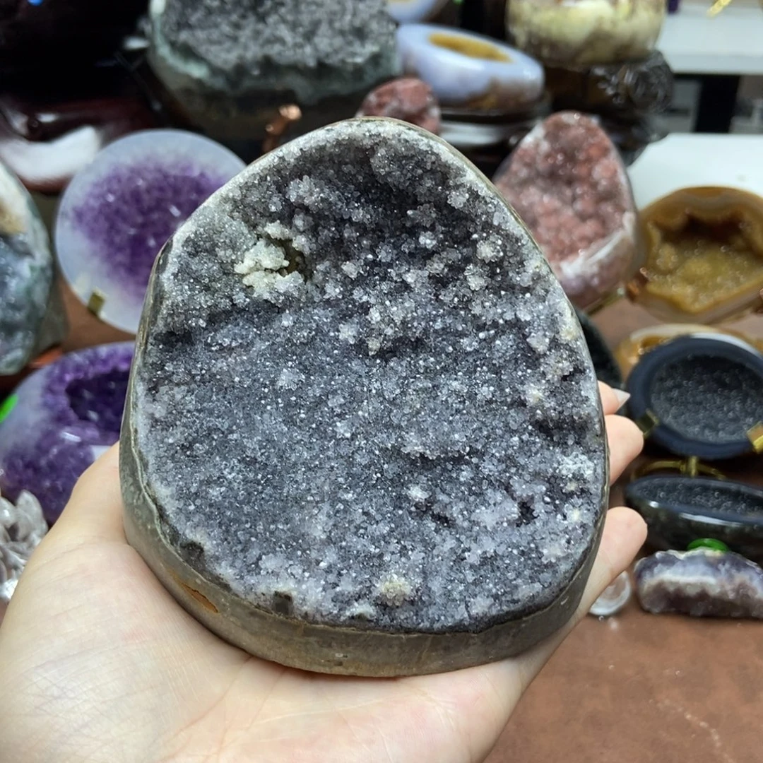 紫晶摆件未镶嵌水晶