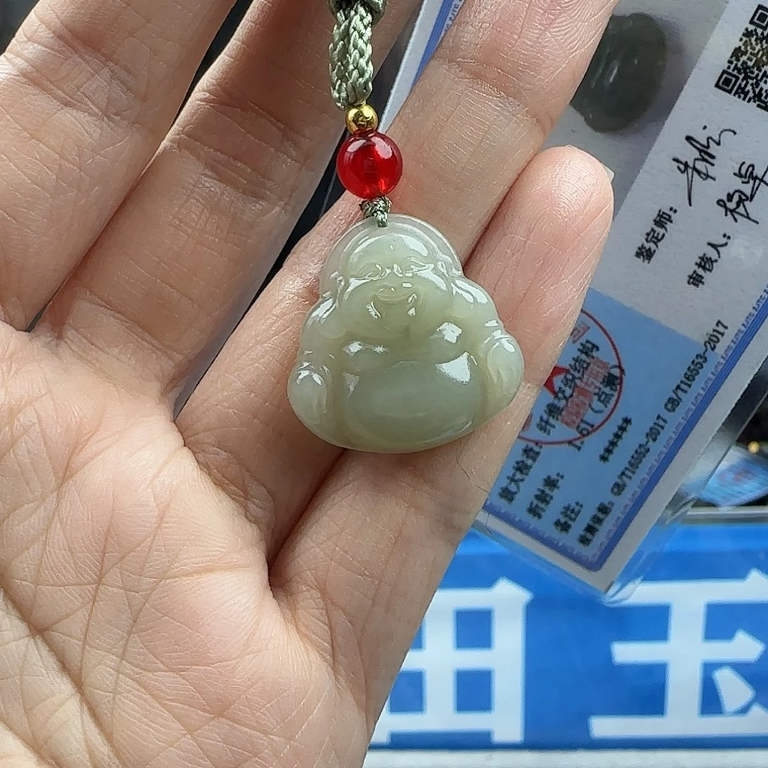 和田玉未镶嵌颈饰20mm