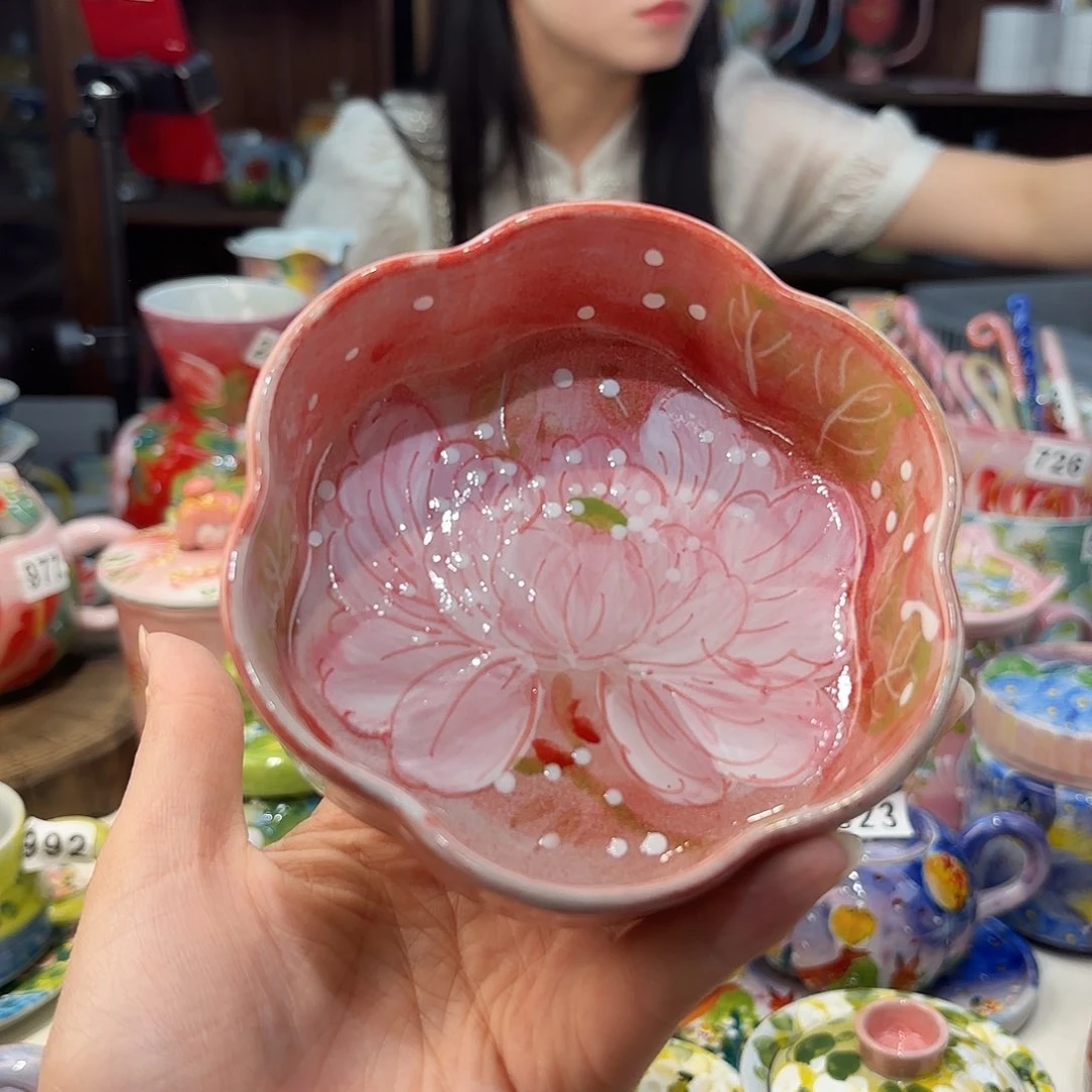 瓷片景德镇手绘高温釉下彩陶瓷茶具