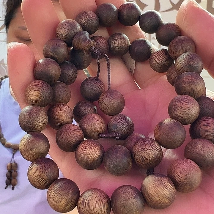 手串沉香透顶绿双圈手持20克多样性发1