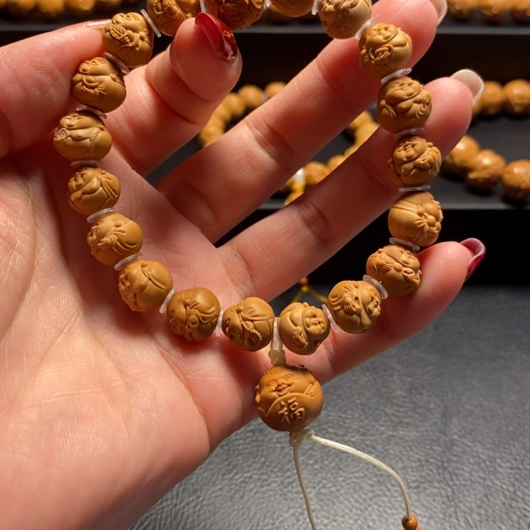 猴头核桃手串阳*福娃弥勒