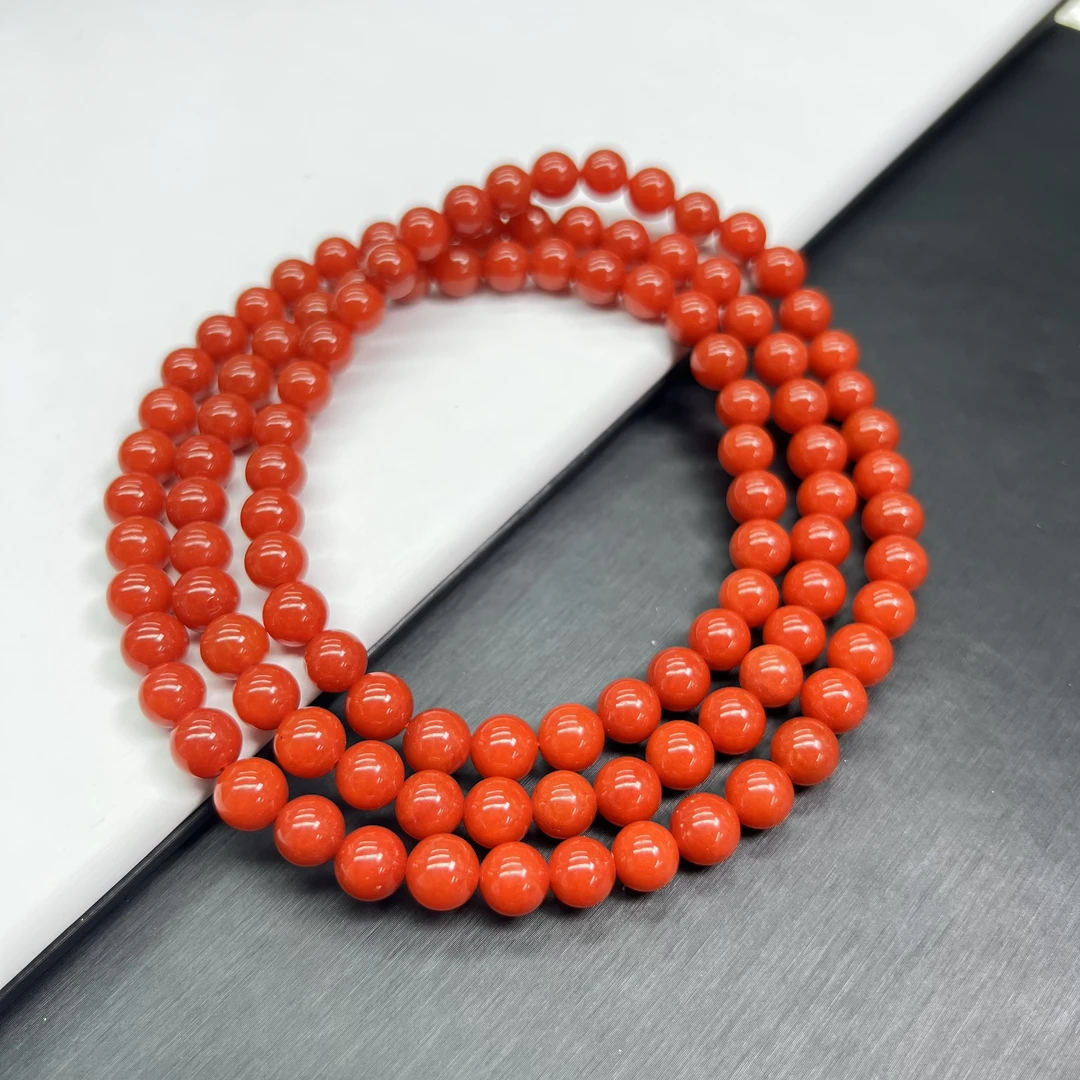 a253柿红108颗8mm手串百搭