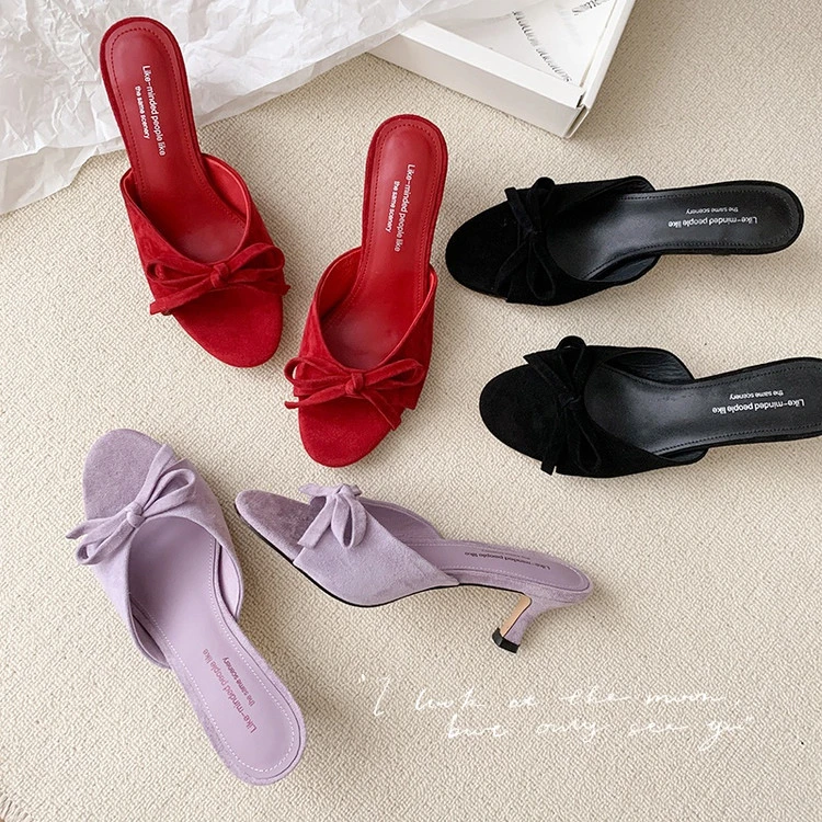 真皮凉拖鞋女款2025新款爆款细跟百搭鞋子夏季网红款凉拖鞋女