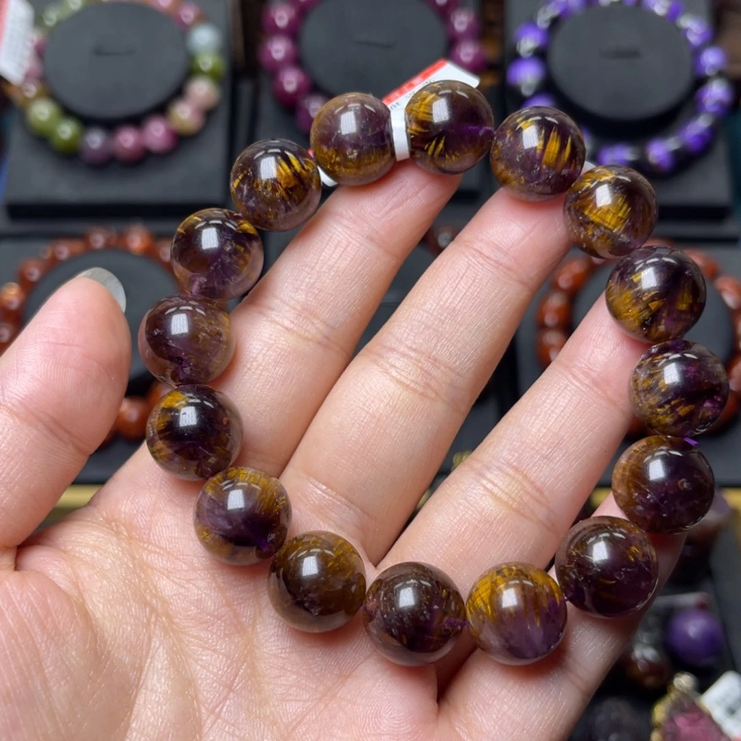 祝***竹手链未镶嵌水晶极光金多多达碧滋天眼单圈13mm