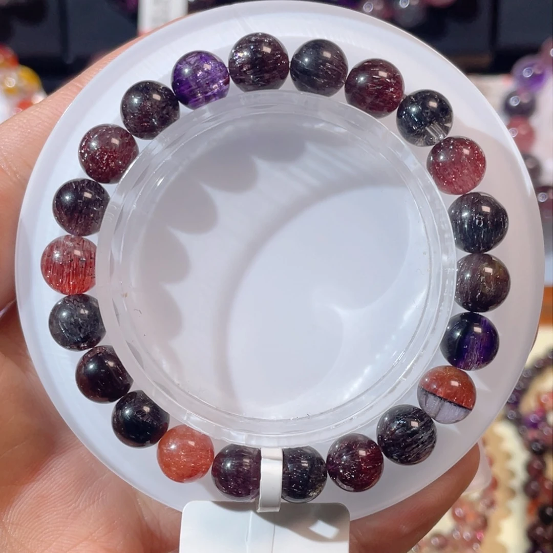 未镶嵌手链水晶黑加仑8.8