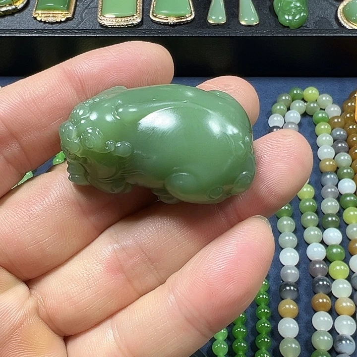 和田玉（碧玉）未镶嵌吊坠(不含链)