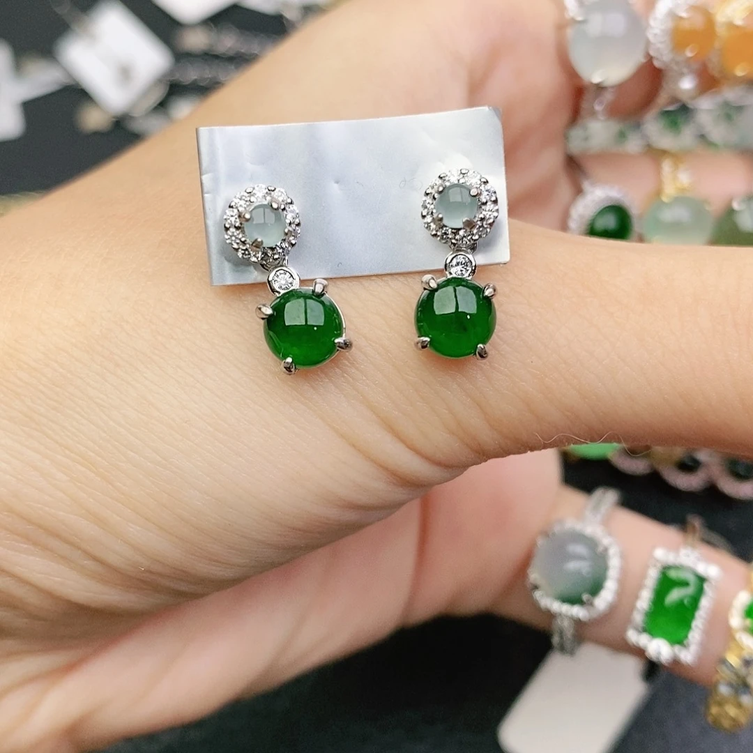 翡翠银S925镶嵌戒指