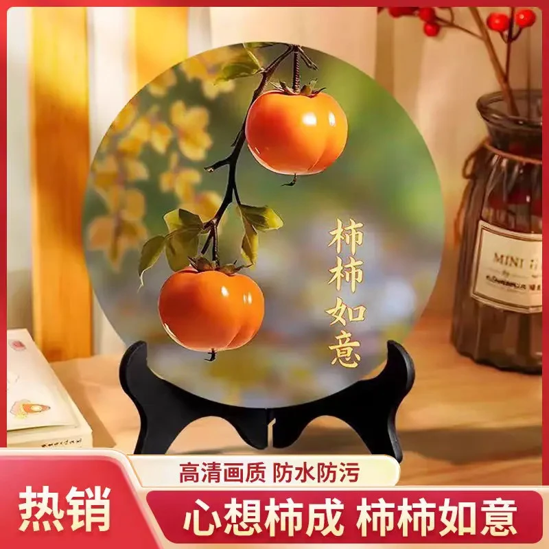 【用户推荐】柿柿如意摆件财源滚滚相框现代装饰办公室桌面玄关摆台