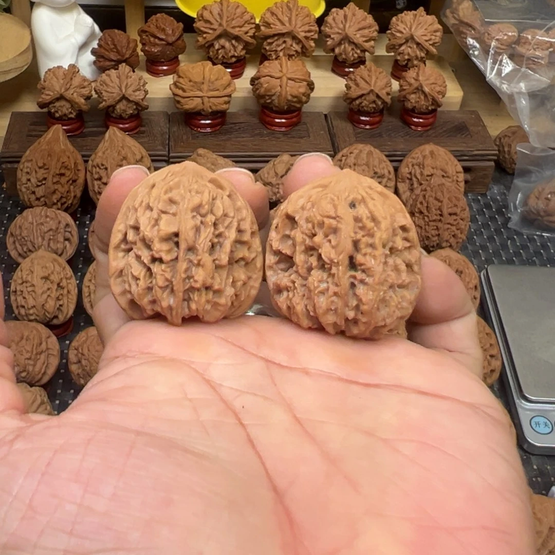 把件文玩核桃全品蓟县红马蹄狮子头37