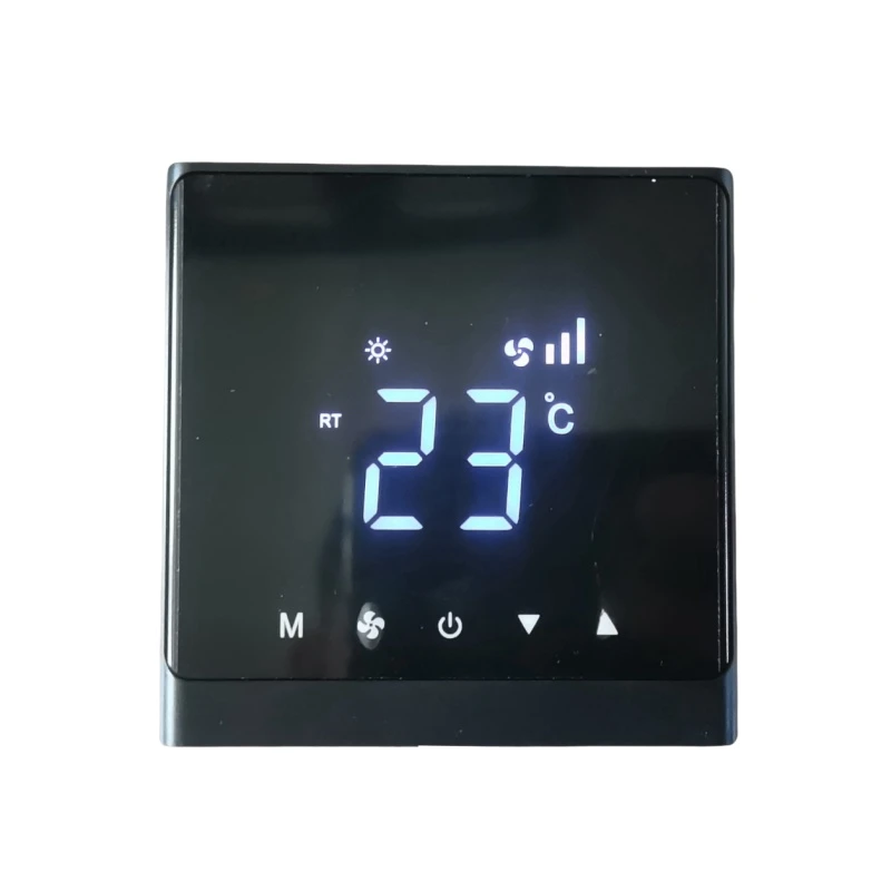 K8300中央空调温控器风机盘管触摸屏温度控制器液晶面板三速开关